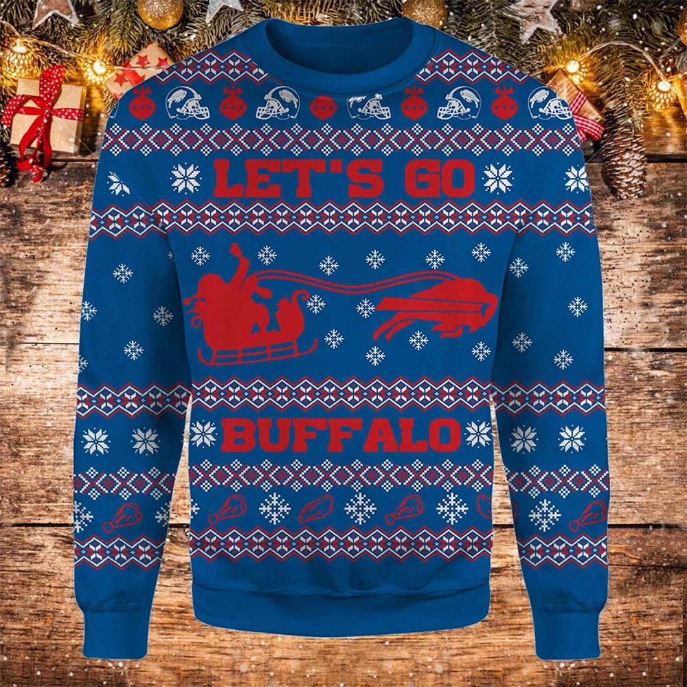 Let’S Go Buffalo Christmas Sweater Let’S Go Buffalo Christmas Sweater