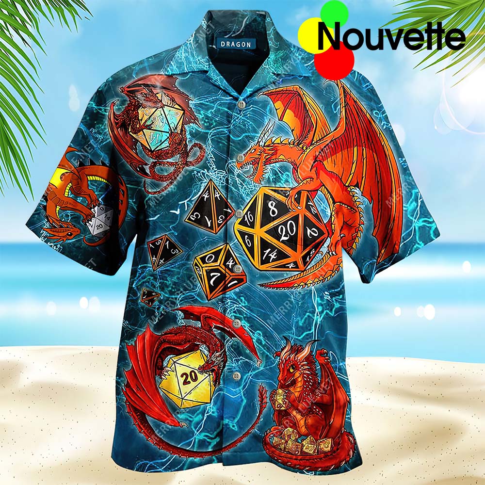 Dnd Dragon Dice Hawaiian Shirt Dnd Dragon Dice Hawaiian Shirt