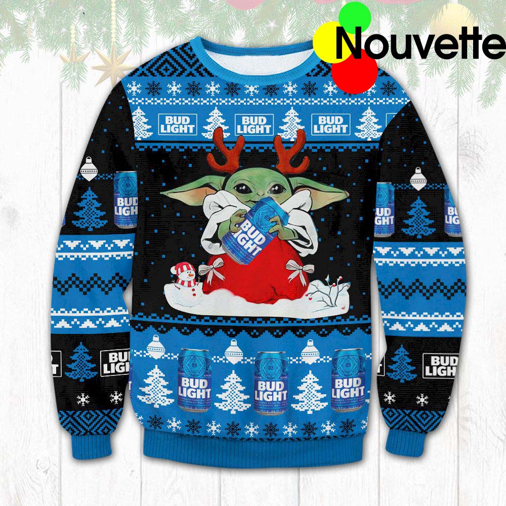 Bud Light Yoda Ugly Christmas Sweater