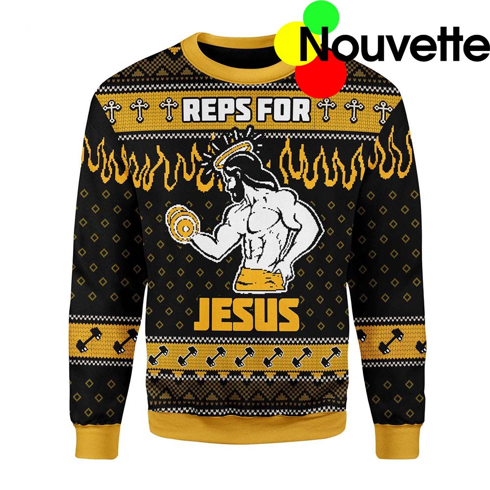 Reps For Jesus Christmas Ugly Sweater Reps For Jesus Christmas Ugly Sweater