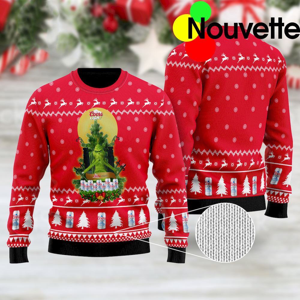 Coors Light Grinch Snow Ugly Christmas Sweater Coors Light Grinch Snow Ugly Christmas Sweater