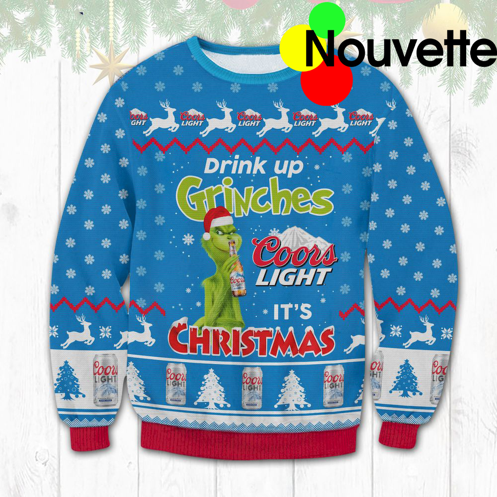 Coors Light Drink Up Grinches Ugly Christmas Sweater