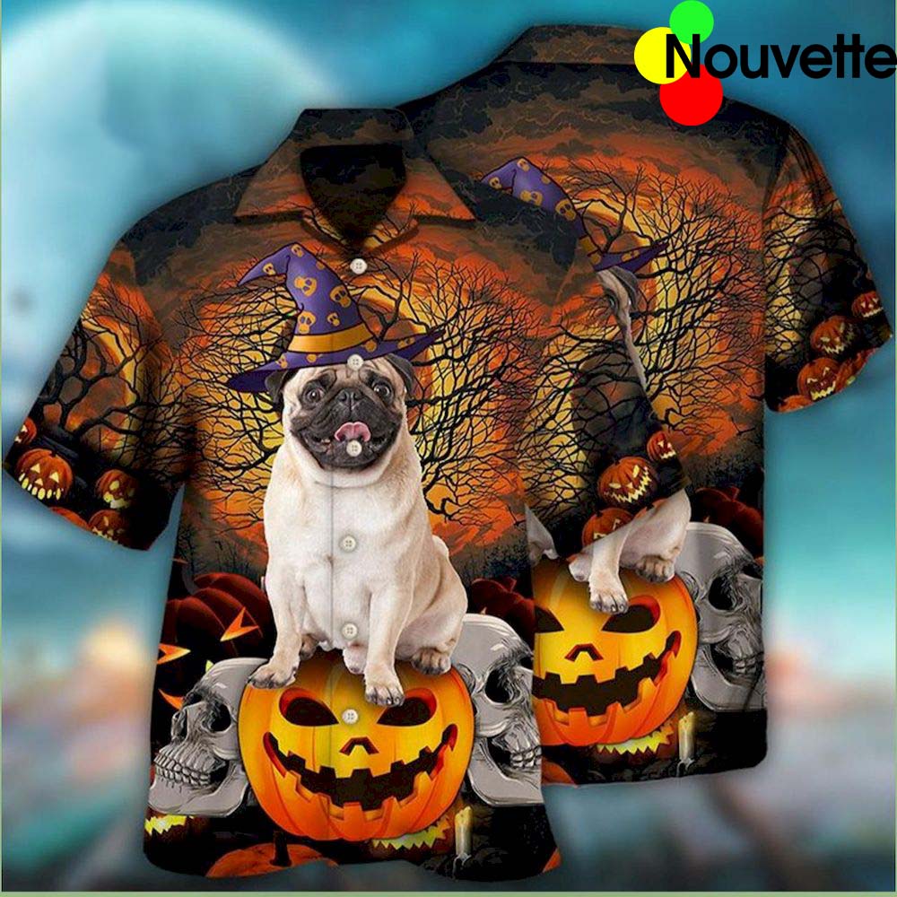 Halloween Pug My Lovely Dog Hawaiian Shirt