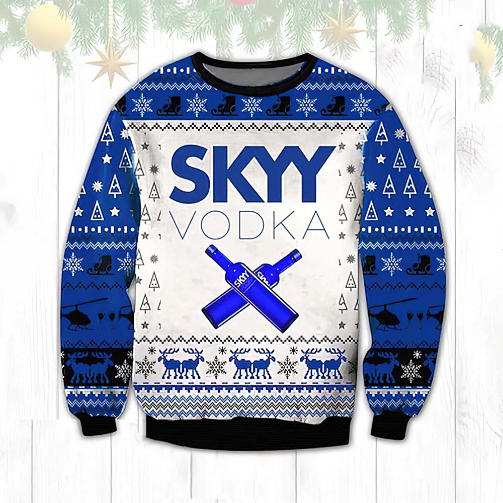 Skyy Vodka Ugly Christmas Sweater Skyy Vodka Ugly Christmas Sweater