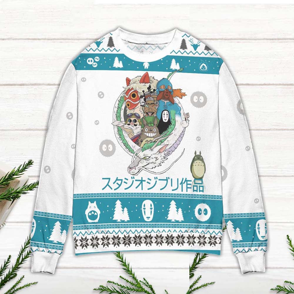 Spirited Away Kaonashi Mask Christmas Sweater Spirited Away Kaonashi Mask Christmas Sweater
