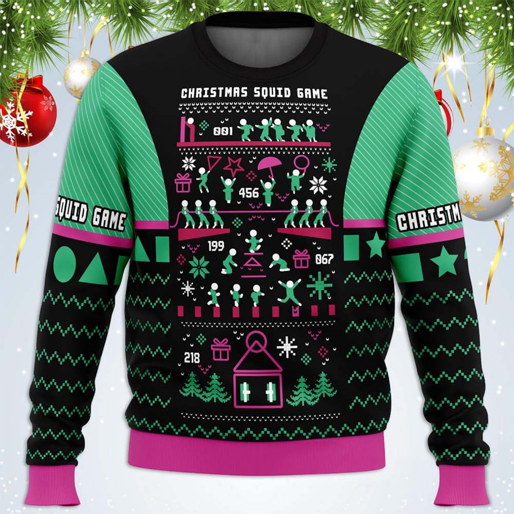 Christmas Squid Game Ugly Sweater