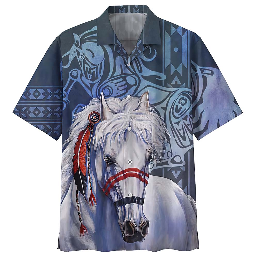 White Horse Hawaiian Shirt White Horse Hawaiian Shirt