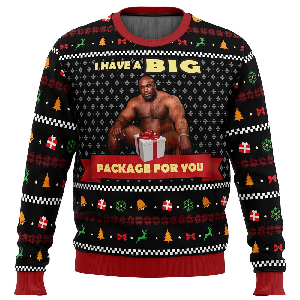 Big Package Memes Barry Wood Ugly Christmas Sweater Big Package Memes Barry Wood Ugly Christmas Sweater