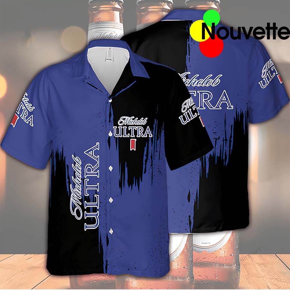 Michelob Ultra Blue Hawaiian Shirt Michelob Ultra Blue Hawaiian Shirt