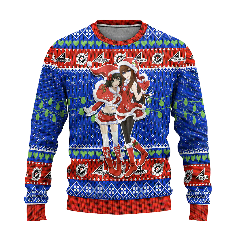 Steins Gate Ugly Christmas Sweater Steins Gate Ugly Christmas Sweater