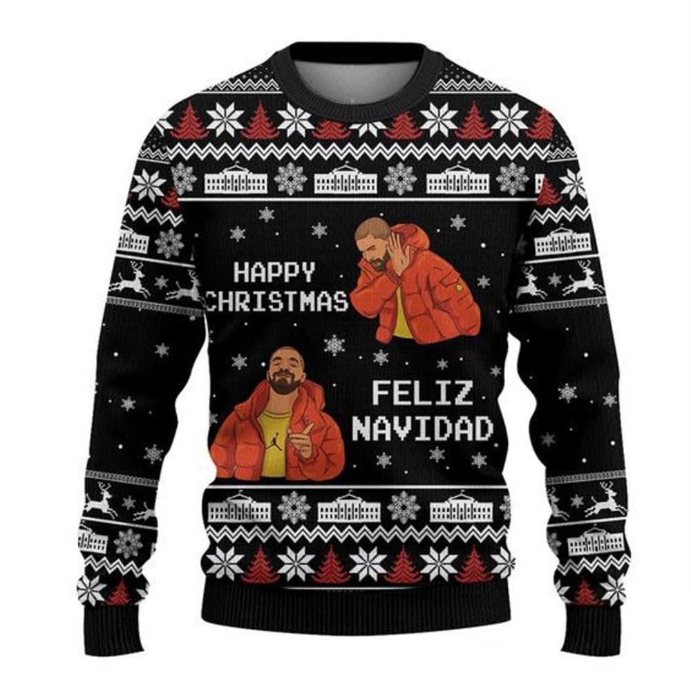 Dr*Ke Feliz Navidad Happy Christmas Sweater Dr*Ke Feliz Navidad Happy Christmas Sweater