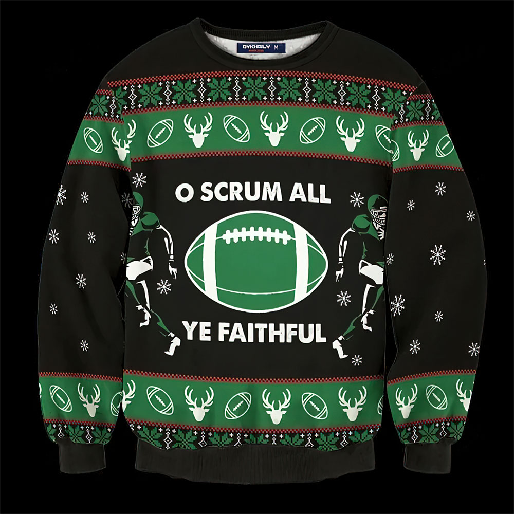 Scrum All Ye Faithful Christmas Sweater Scrum All Ye Faithful Christmas Sweater