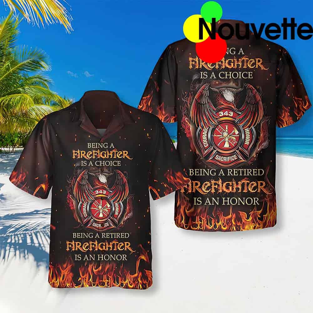 Retired Firefighter Hawaiian Shirt Retired Firefighter Hawaiian Shirt