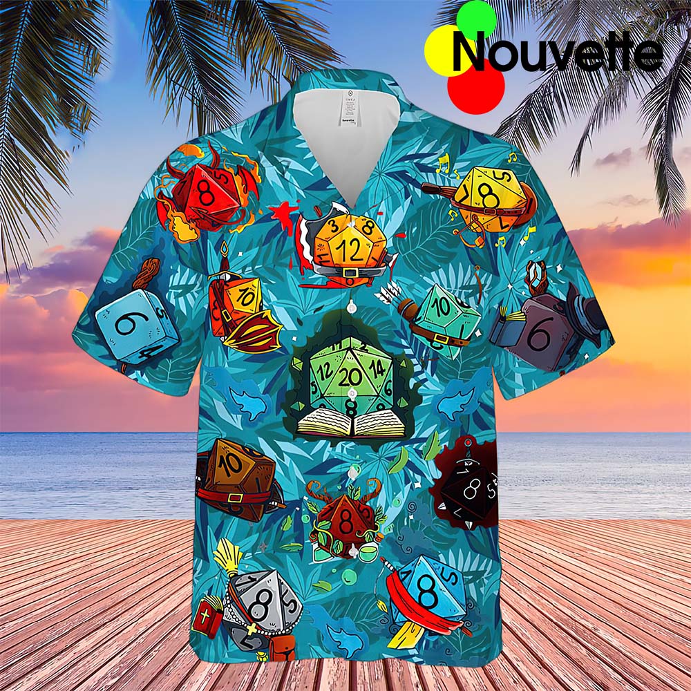 Dnd Dice Hawaiian Shirt Dnd Dice Hawaiian Shirt