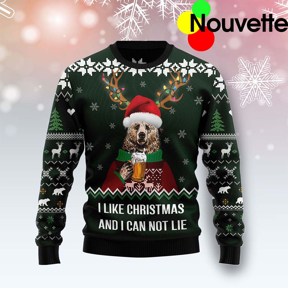 Bear I Like Christmas And I Can Not Lie Christmas Ugly Sweater Bear I Like Christmas And I Can Not Lie Christmas Ugly Sweater