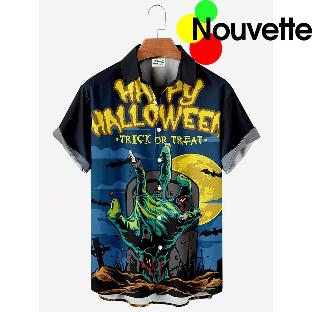 Halloween Trick Or Treat Zombie Hand Hawaiian Shirt Halloween Trick Or Treat Zombie Hand Hawaiian Shirt
