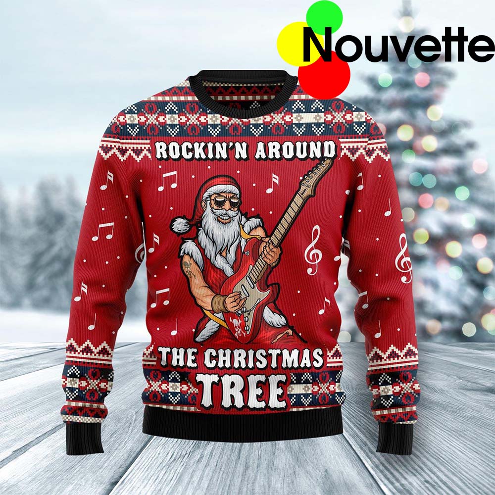Rockin Around The Christmas Tree Ugly Sweater Rockin Around The Christmas Tree Ugly Sweater
