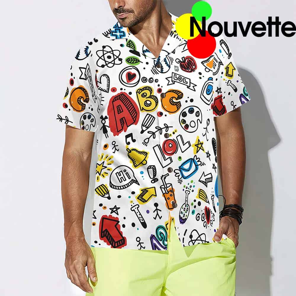 Teacher Seamless Pattern Hawaiian Shirt Teacher Seamless Pattern Hawaiian Shirt