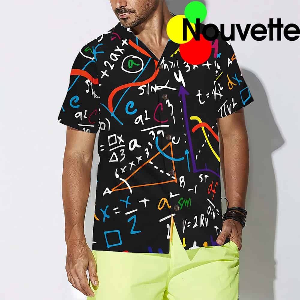 Math Teacher Seamless Pattern Hawaiian Shirt Math Teacher Seamless Pattern Hawaiian Shirt