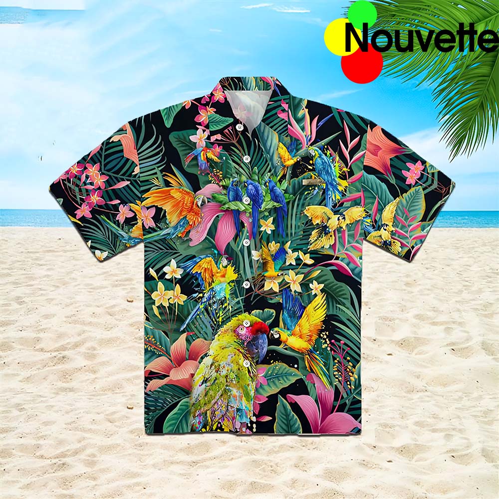 Tropical Parrots Hawaiian Shirt