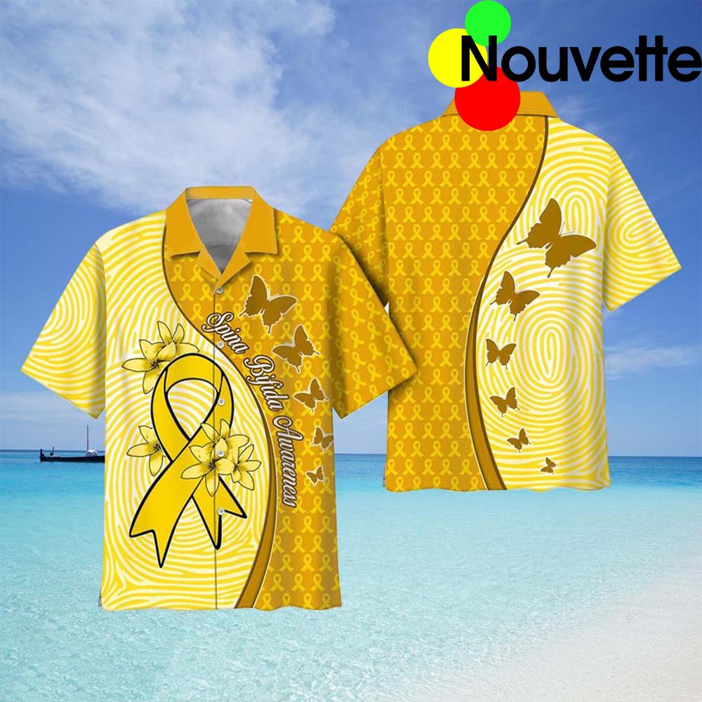 Spina Bifida Awareness Hawaiian Shirt Spina Bifida Awareness Hawaiian Shirt
