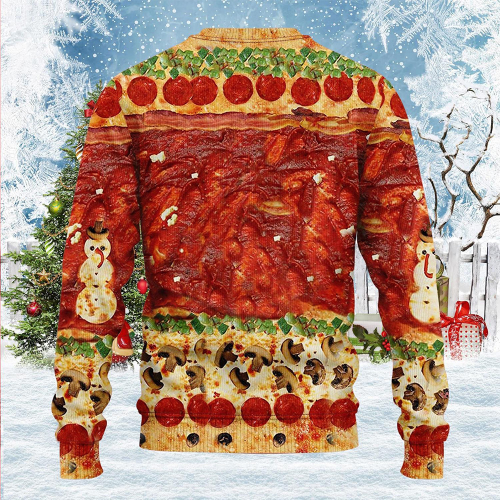 Pizza 3D Ugly Christmas Sweater Pizza 3D Ugly Christmas Sweater