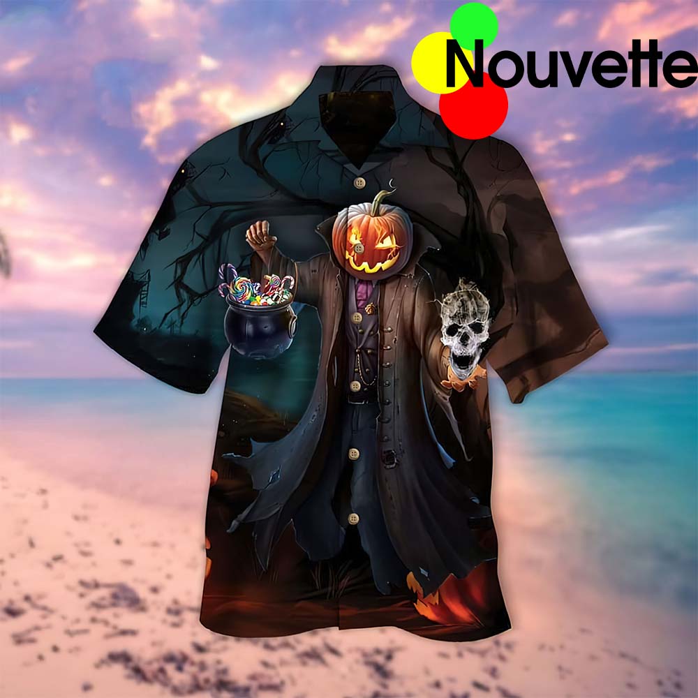 Pumpkin Head Halloween Hawaiian Shirt