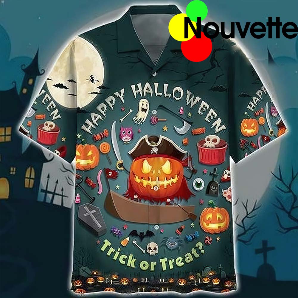 Halloween Trick Or Treat Hawaiian Shirt Halloween Trick Or Treat Hawaiian Shirt