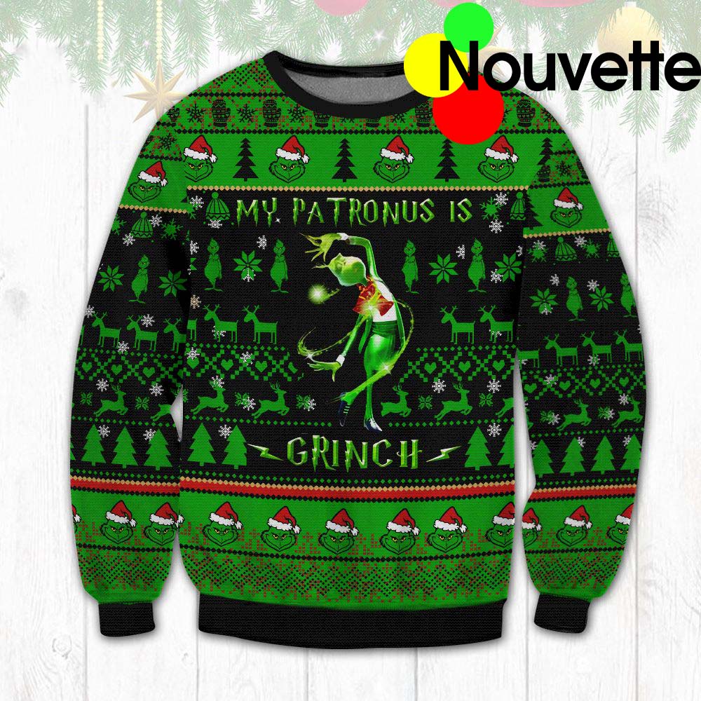 Grinch Patronus Ugly Christmas Sweater Grinch Patronus Ugly Christmas Sweater