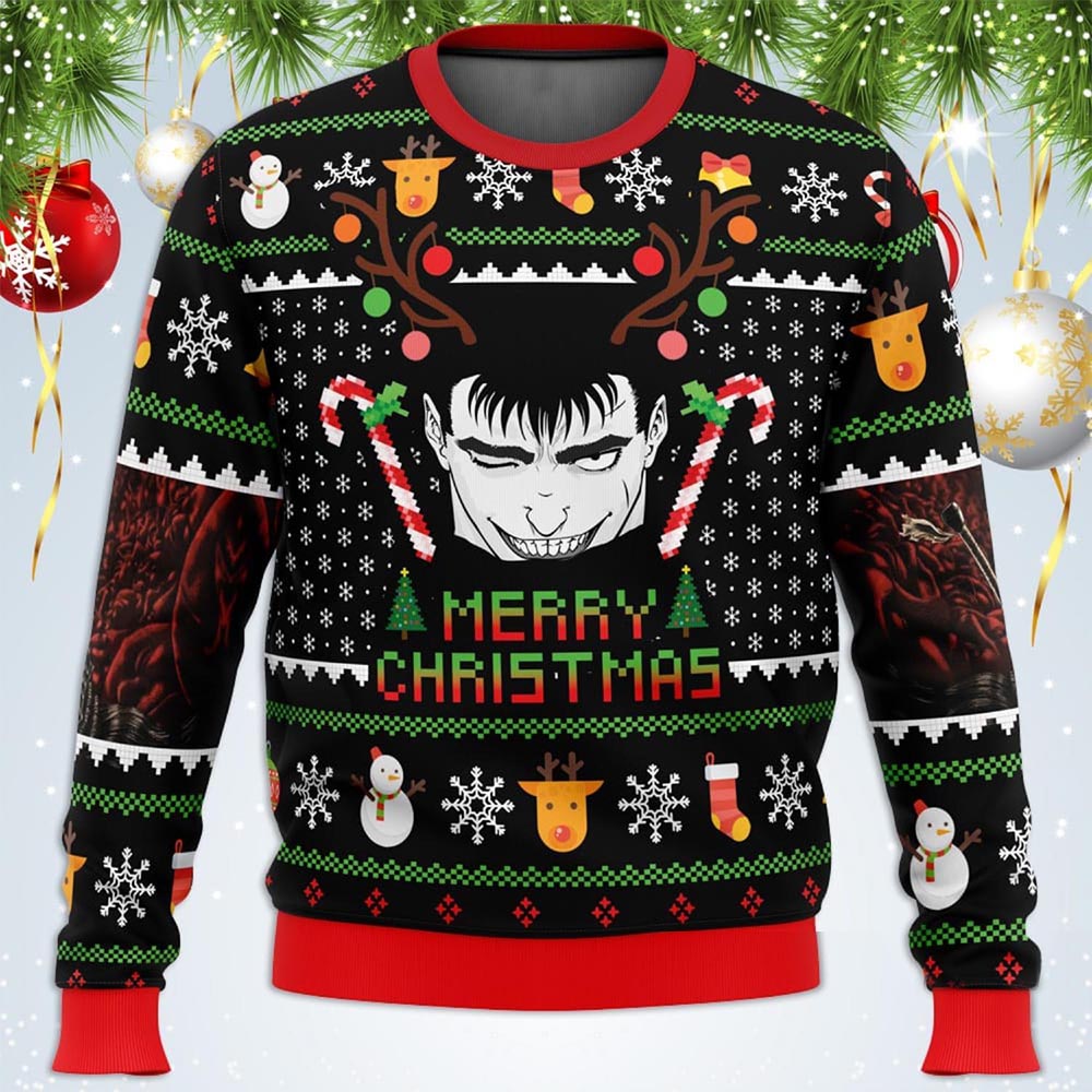 Guts Santa Claus Berzerk Ugly Christmas Sweater