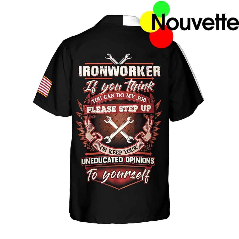 Ironworker Proud Skull Hawaiian Shirt Ironworker Proud Skull Hawaiian Shirt