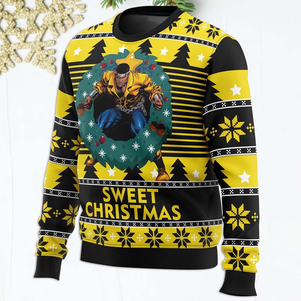 Sweet Christmas Luke Cage Christmas Sweater Sweet Christmas Luke Cage Christmas Sweater