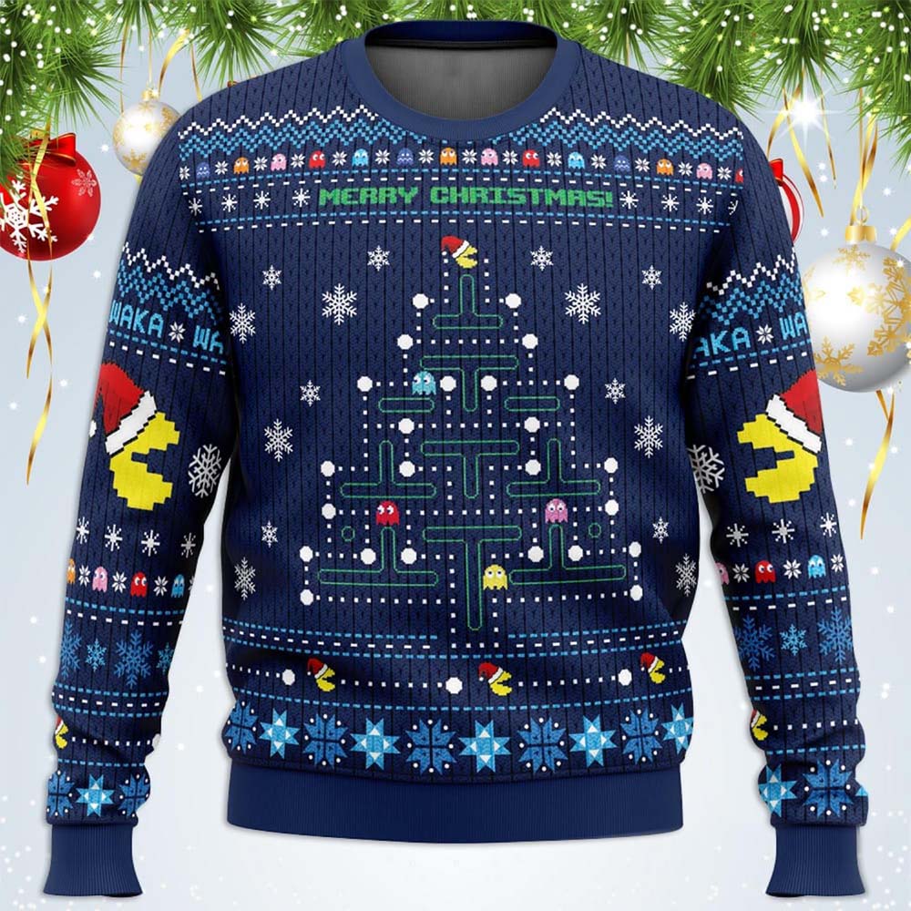 Pac-Man Christmas Tree Sweater Pac-Man Christmas Tree Sweater
