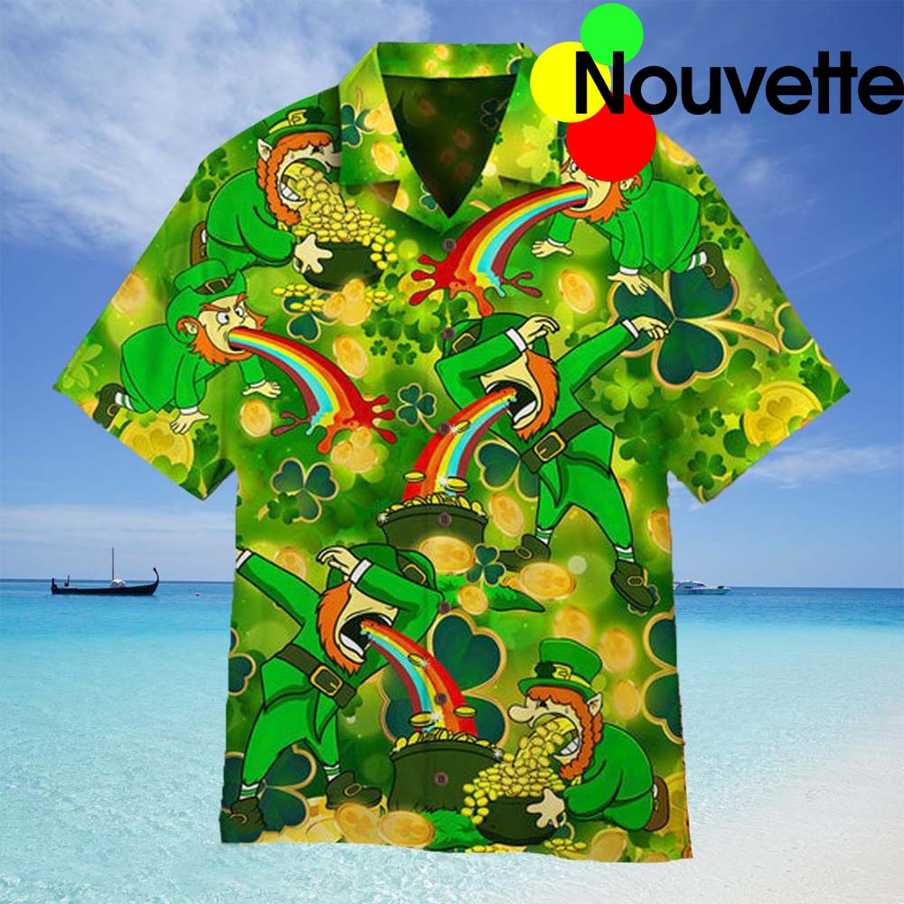 Leprechaun St Patrick’S Day Aloha Hawaiian Shirt