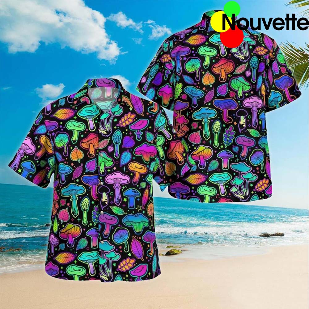 Mushroom Aloha Happy Summer Hawaiian Shirt Mushroom Aloha Happy Summer Hawaiian Shirt
