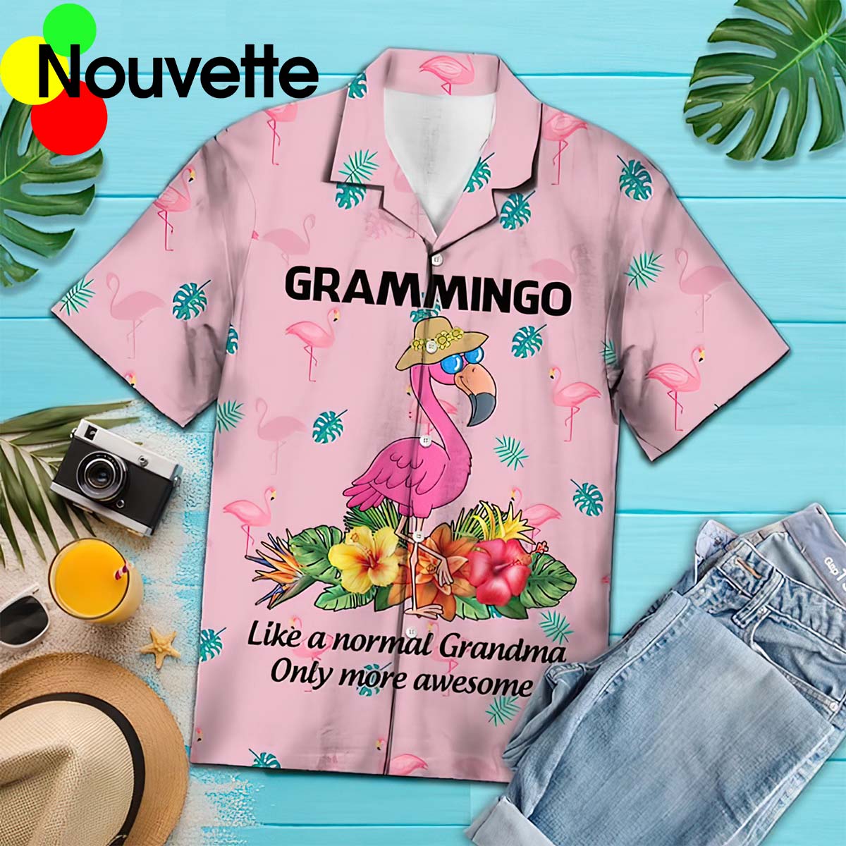 Grammingo Like A Normal Grandma Only More Awesome Hawaiian Shirt