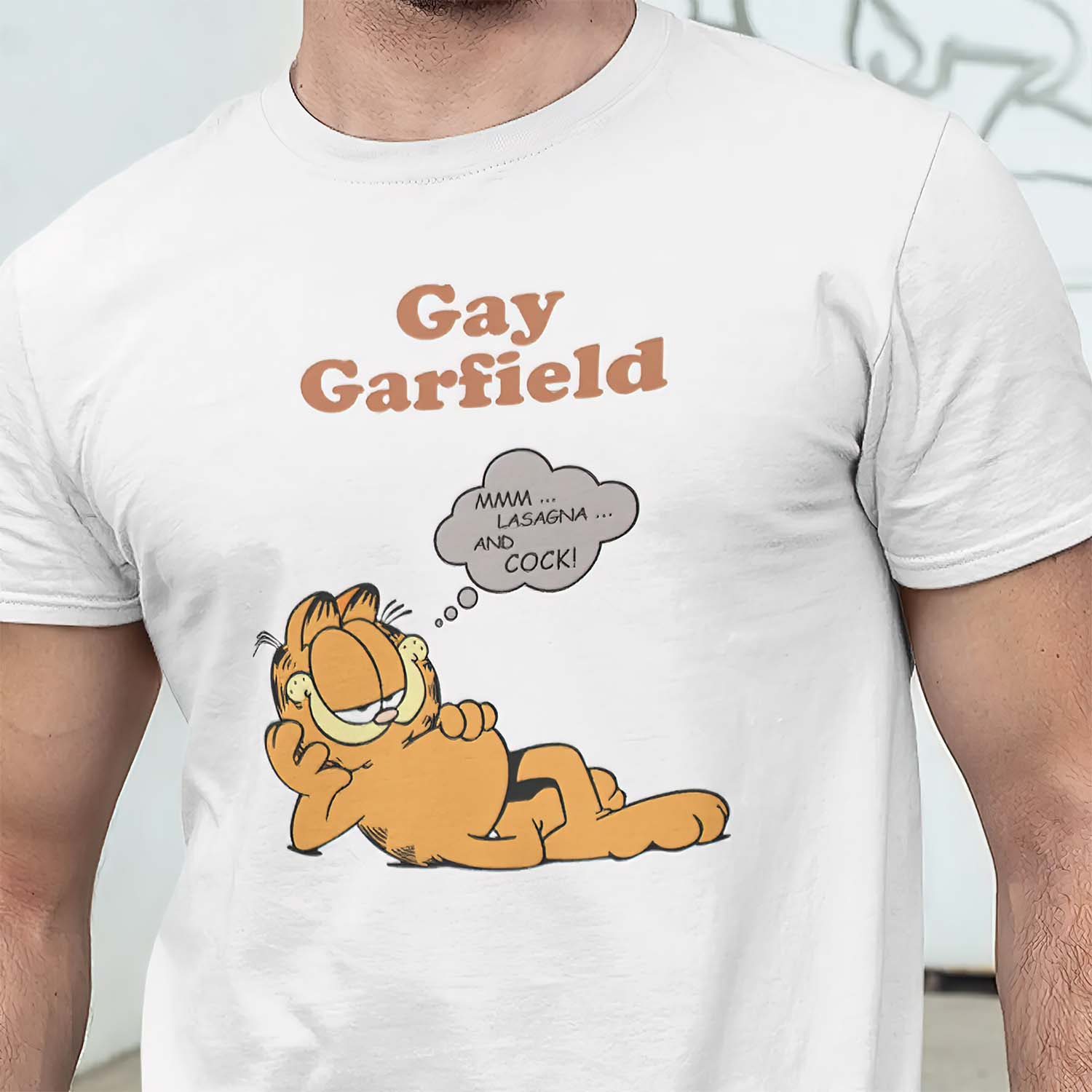 Gay Garfield Lasagna And Cock Shirt Gay Garfield Lasagna And Cock Shirt
