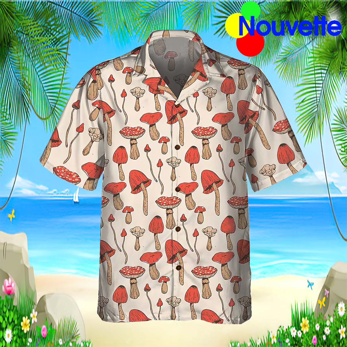 Mushrooms Hawaiian Shirt