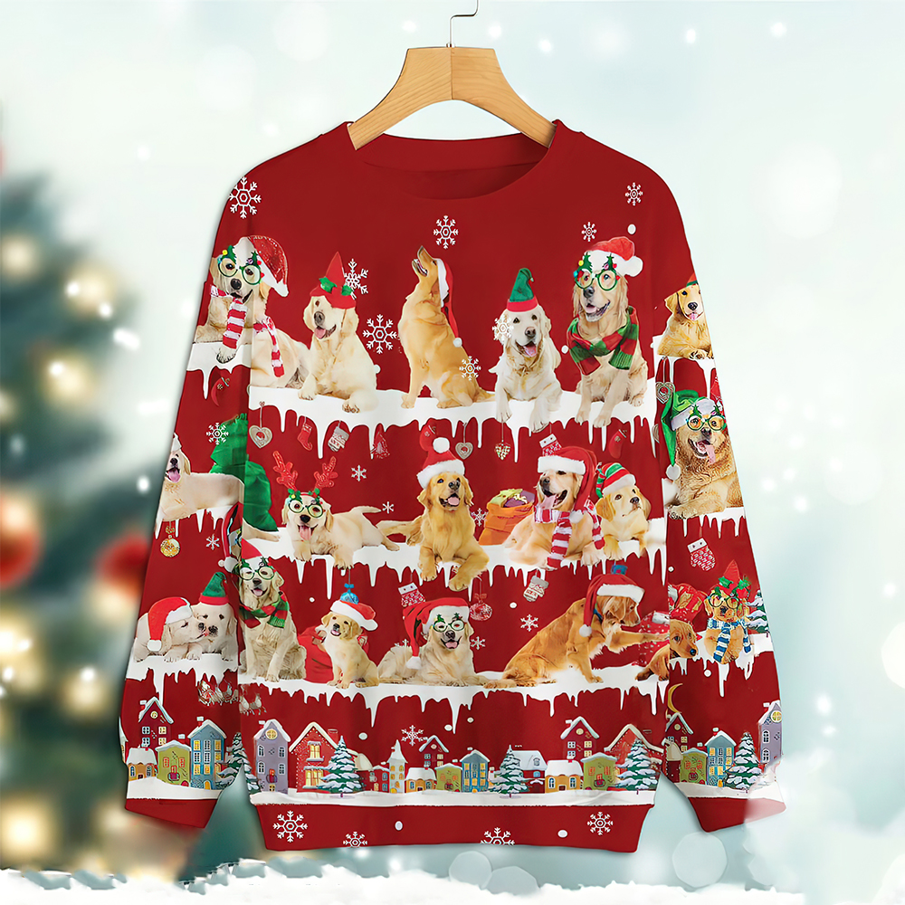 Golden Retriever Ugly Christmas Sweater