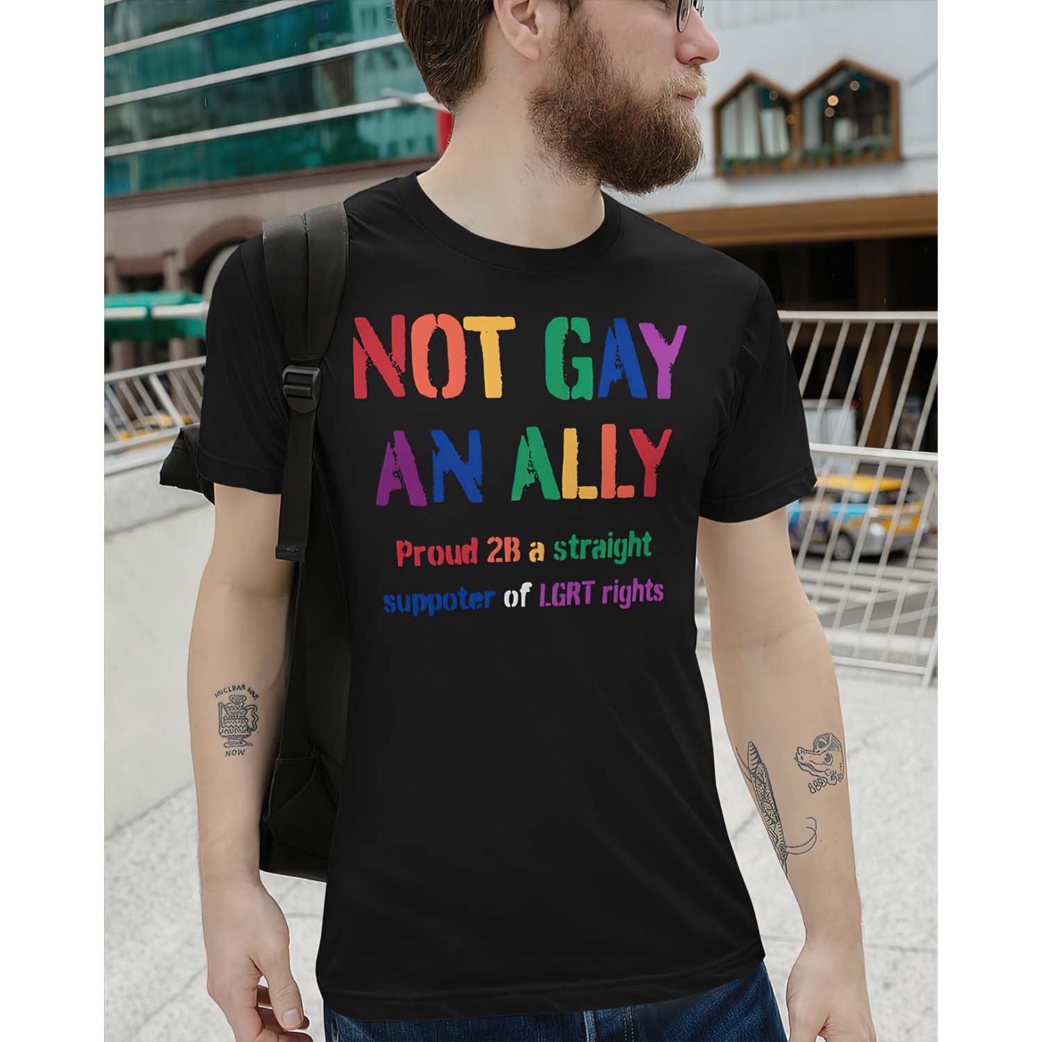 Not Gay An Ally Proud 2B A Straight Supporter Of Lgbt Rights Shirt Not Gay An Ally Proud 2B A Straight Supporter Of Lgbt Rights Shirt