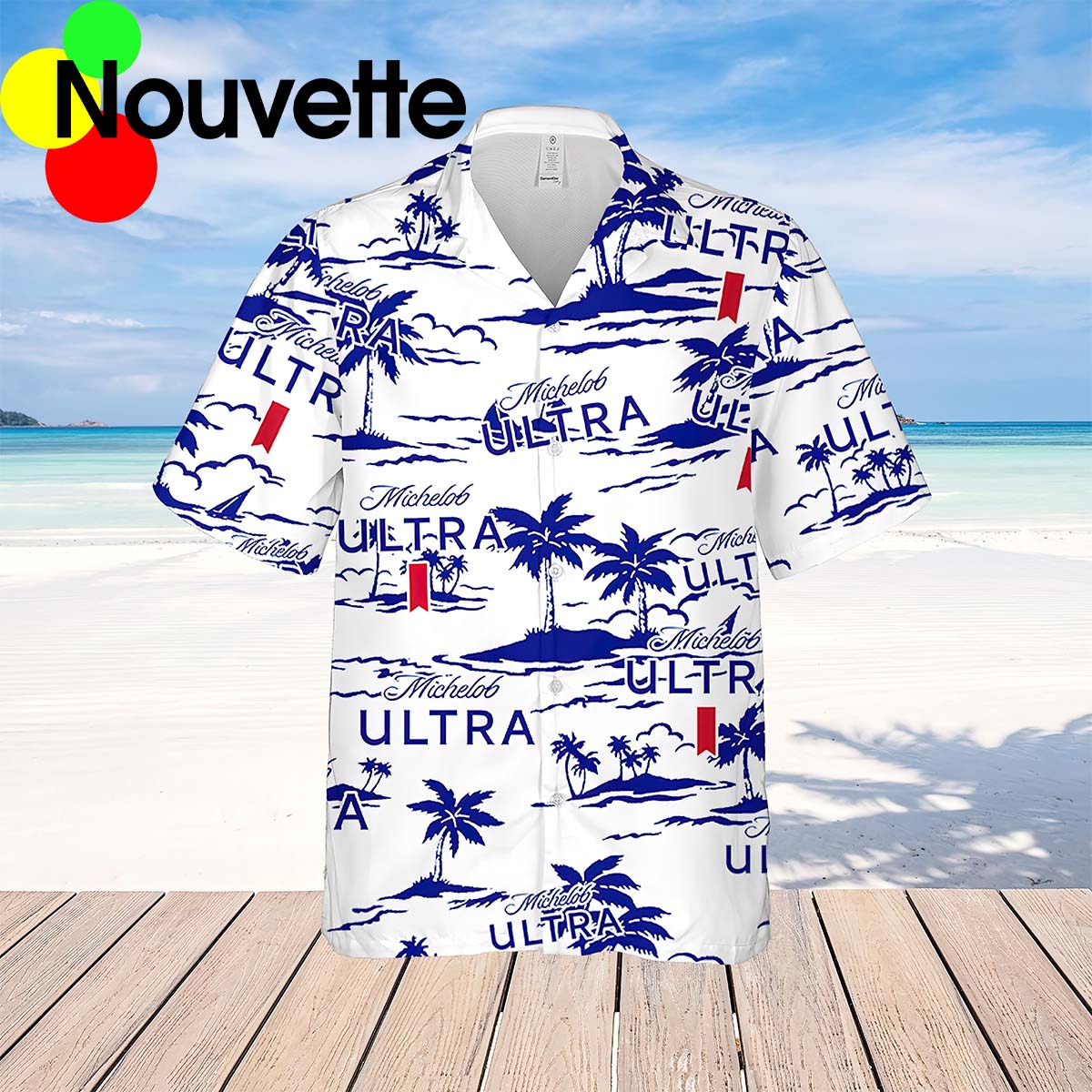 Michelob Ultra Hawaiian Beach Pattern Shirt Michelob Ultra Hawaiian Beach Pattern Shirt