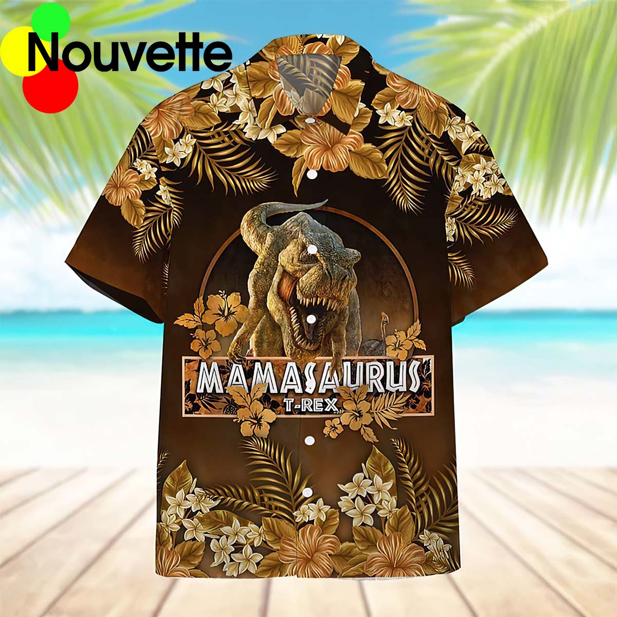 Mamasaurus T-Rex Mother’S Day Hawaiian Shirt