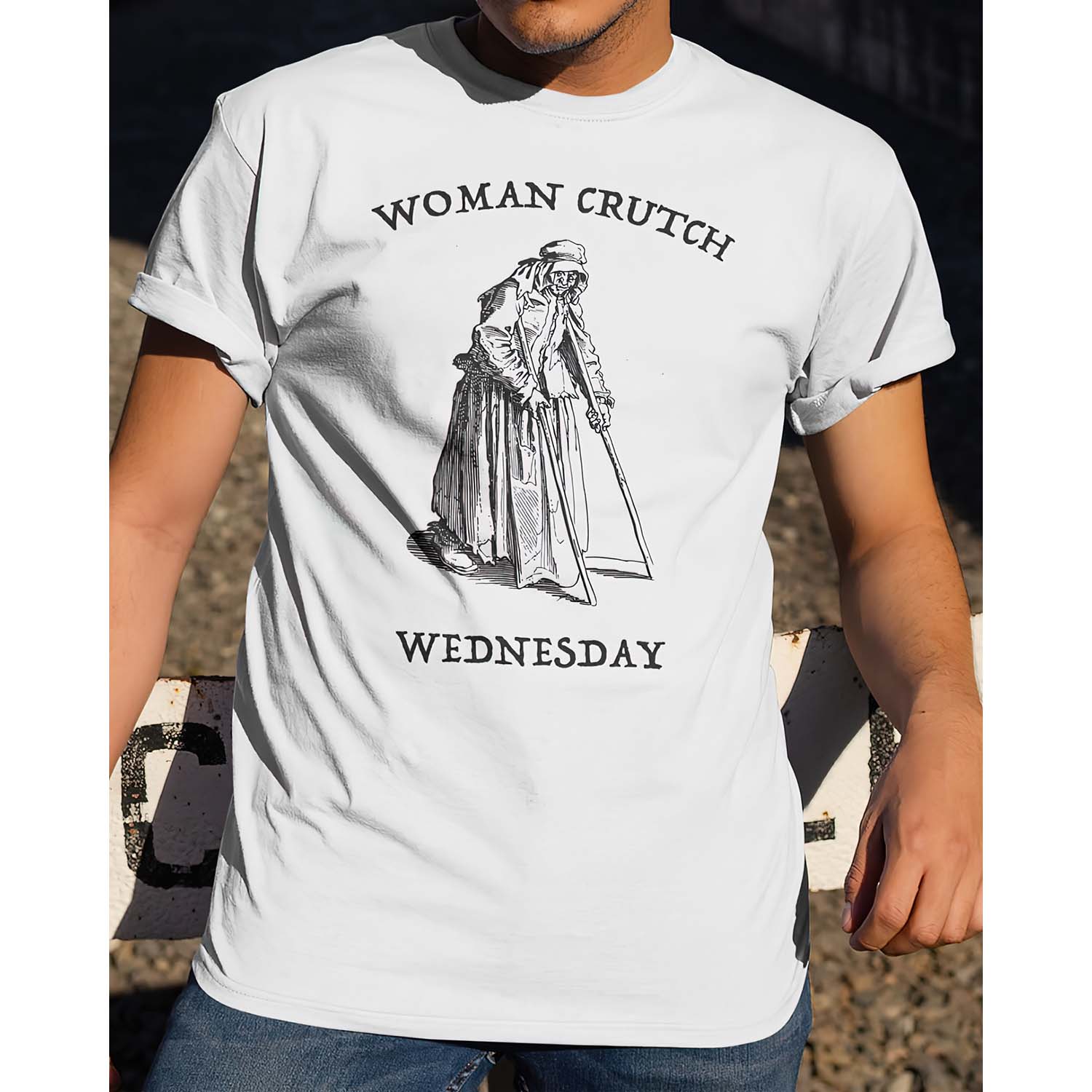 Woman Crutch Wednesday Shirt Woman Crutch Wednesday Shirt