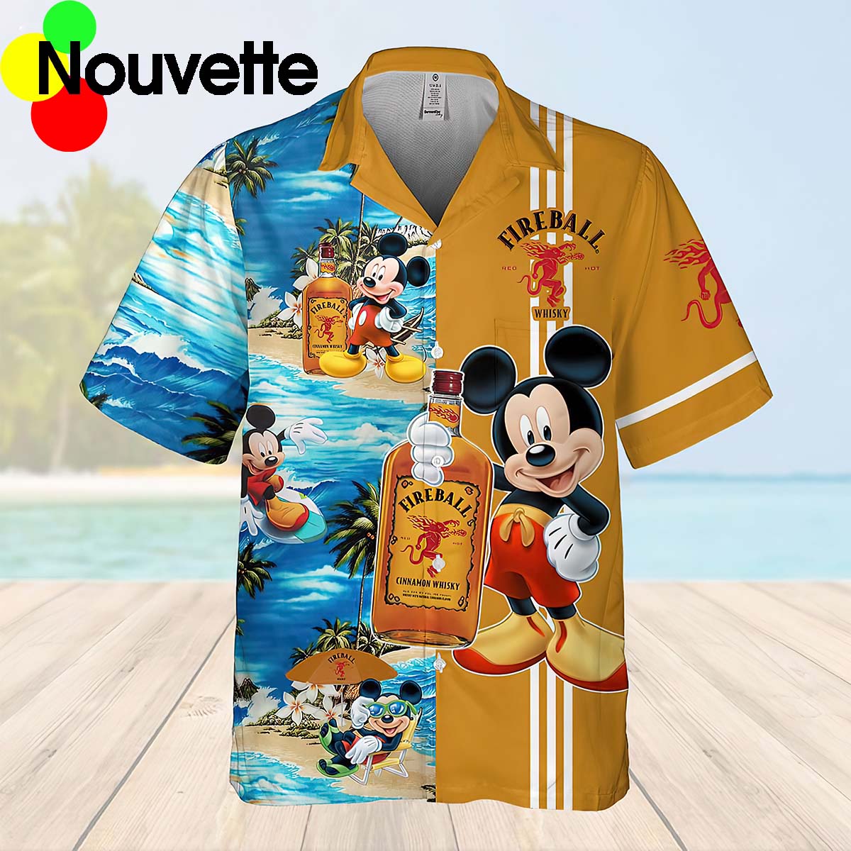 M*Ckey Fireball Hawaiian Shirt