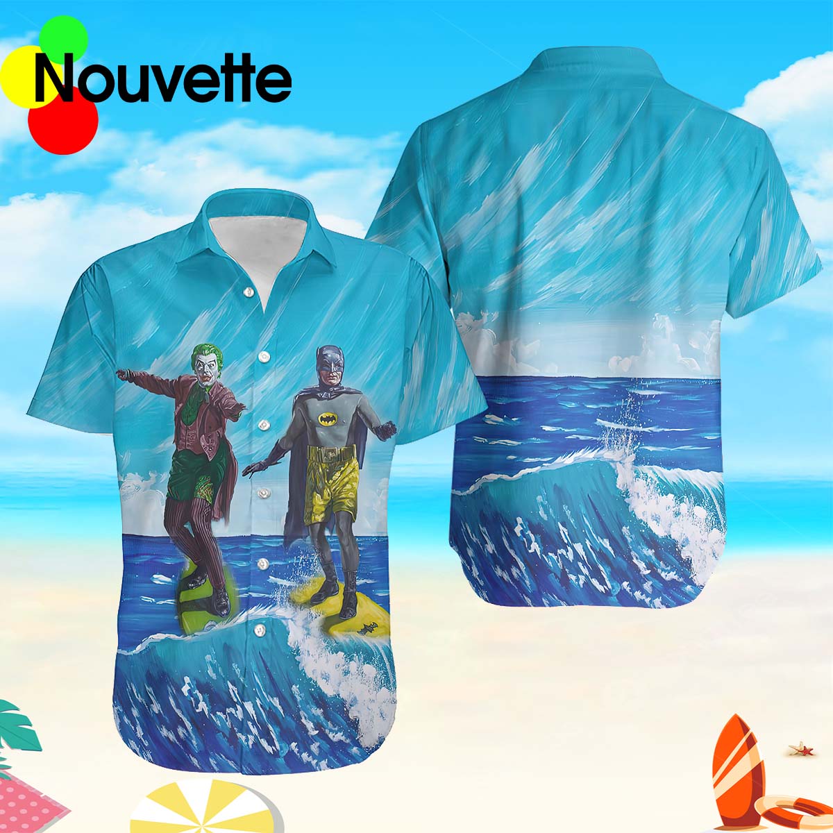 Batman Joker Surfing Hawaiian Shirt