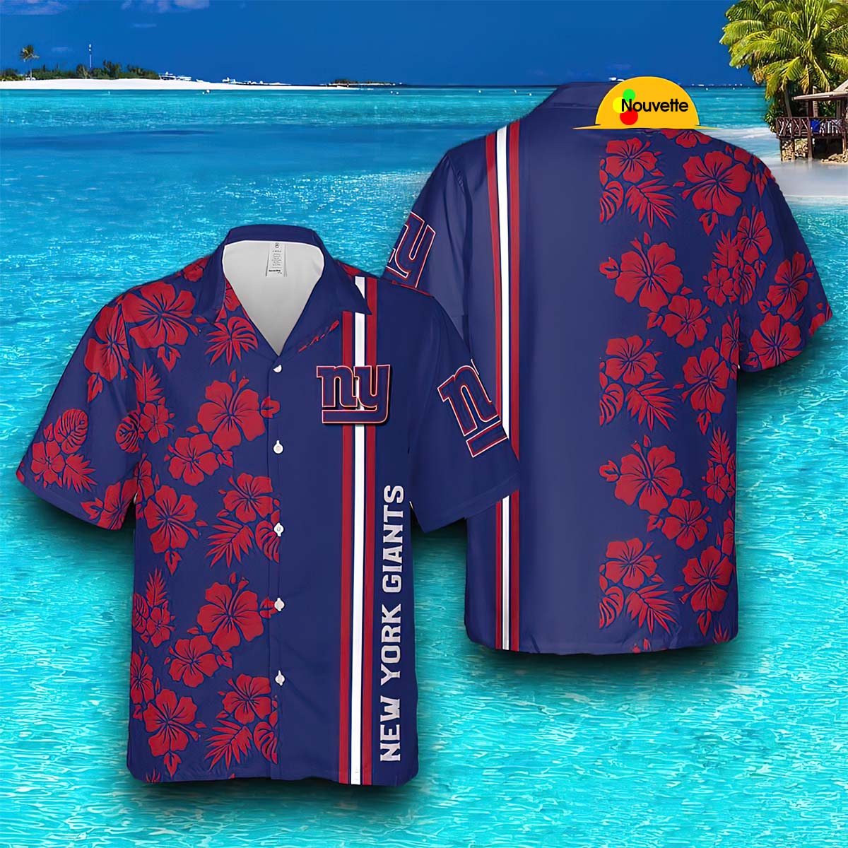 New York Giants Tropical Flower Hawaiian Shirt New York Giants Tropical Flower Hawaiian Shirt