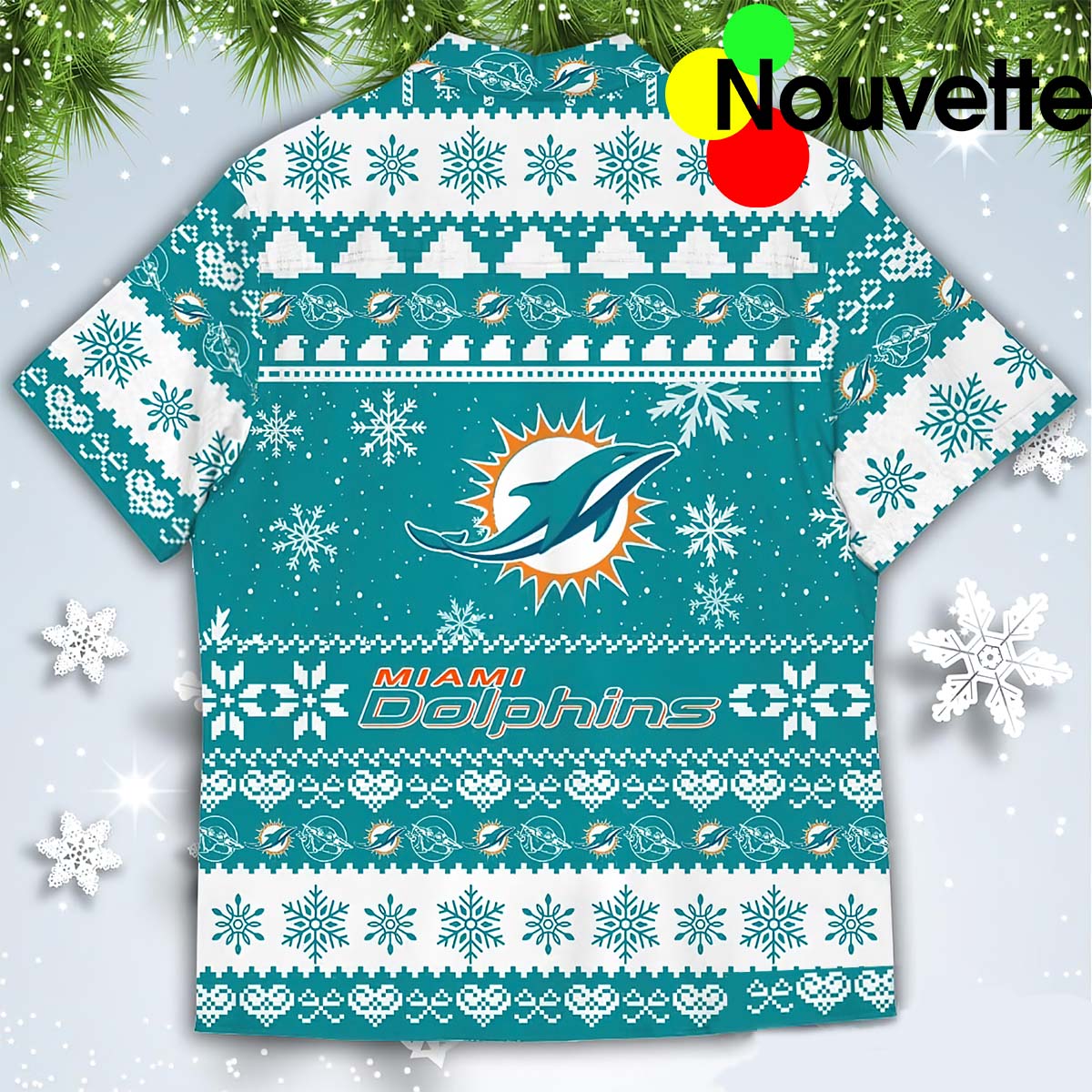 Baby Yoda Miami Dolphins Christmas Hawaiian Shirt Baby Yoda Miami Dolphins Christmas Hawaiian Shirt