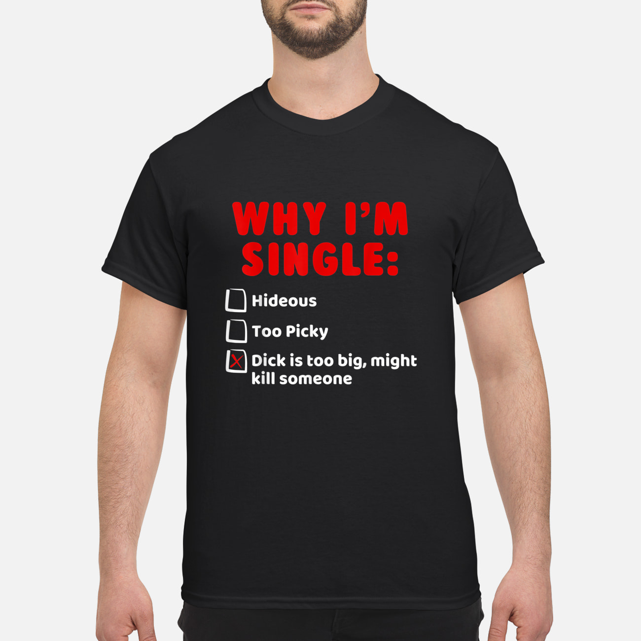 Why I’M Single Hideous Too Picky Dick Is To Big Might Kill Someone Shirt