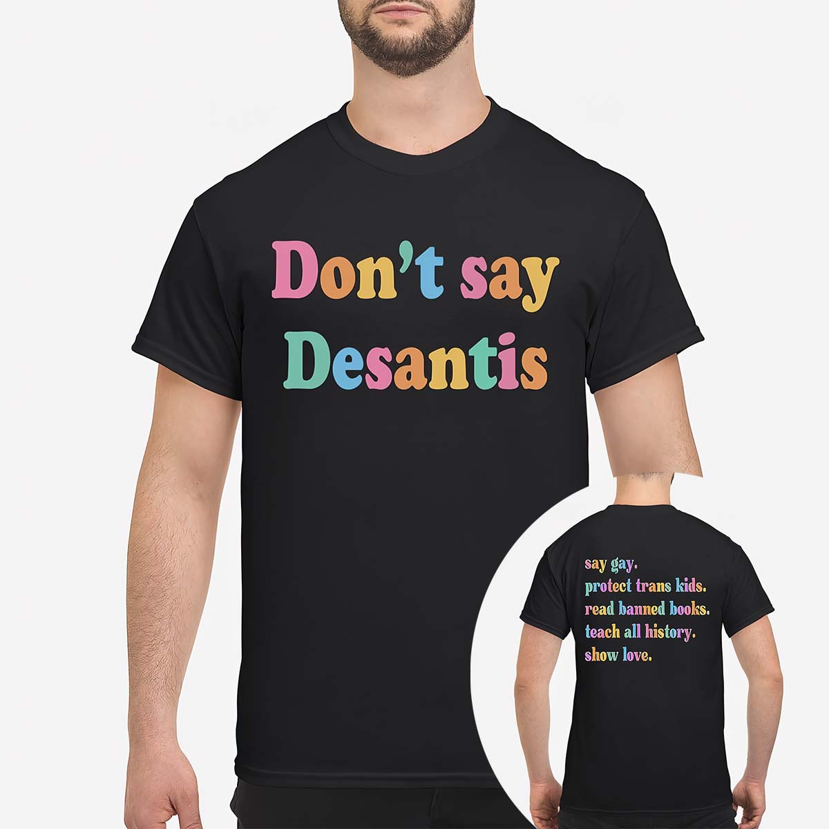 Don’T Say Desantis Back And Front Shirt