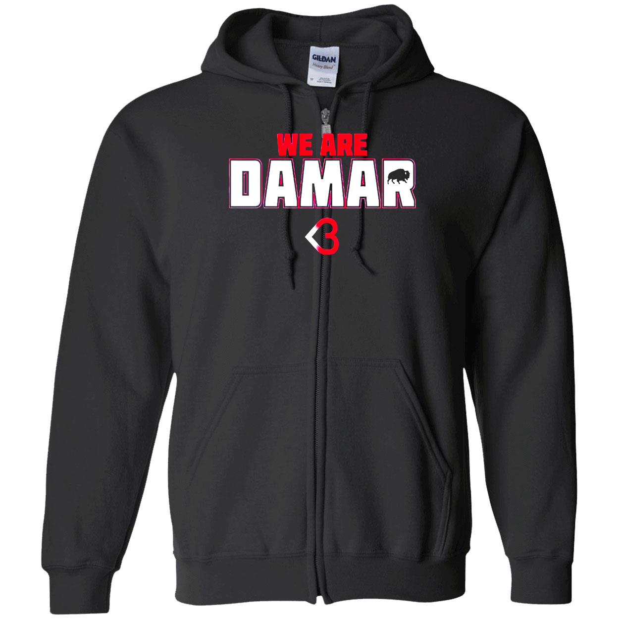 We Are Damar Hamlin Fundraiser Shirt We Are Damar Hamlin Fundraiser Shirt